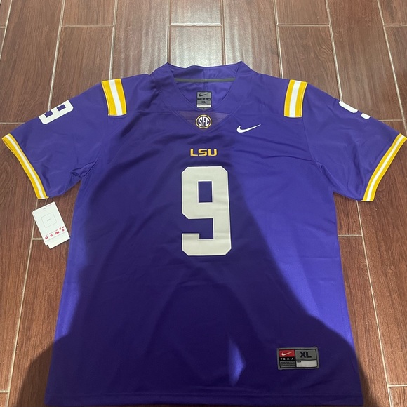 Joe "Burreaux" Burrow LSU Purple Jerseys S-2XL - Picture 4 of 6